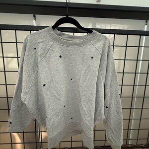 GAP Blue and Gray Crew Neck Sweater with Textured Design